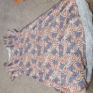 Lularoe flag carley dress size med